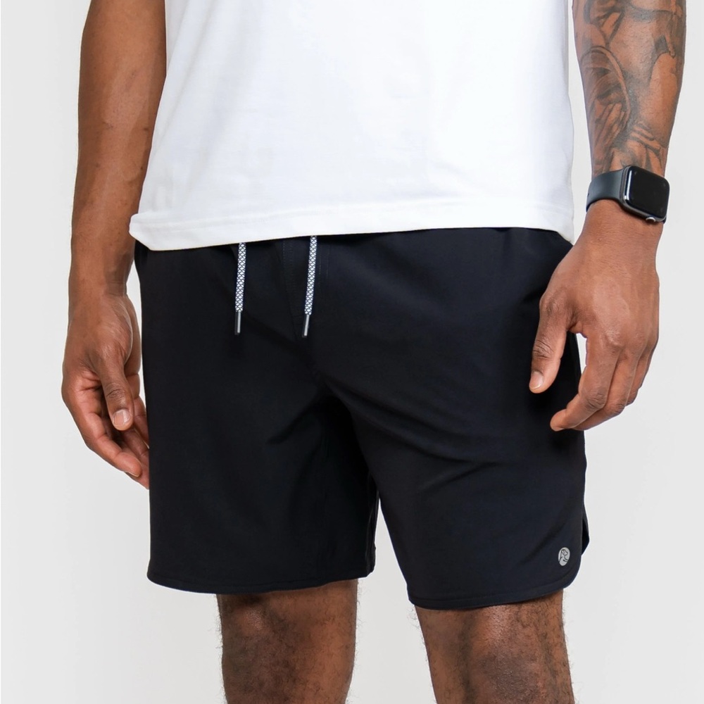Rhoback Men’s Gym Grit Short - Midnight Black / Size XL / 7 Unlined